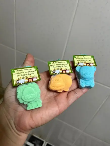 Lembrancinha Safari, Sabonete de Safari, Lembrancinha Chá