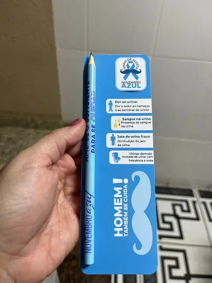 Lápis Personalizado com Card Novembro Azul
