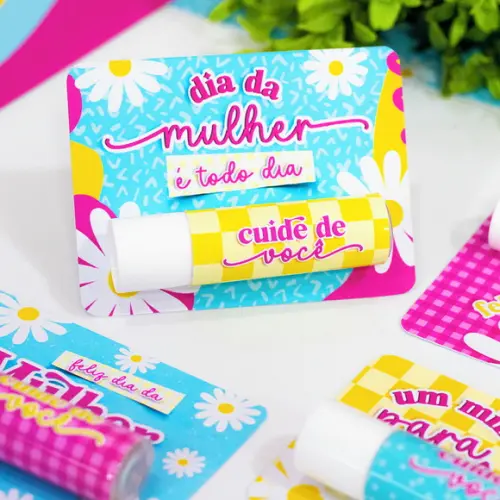 100 Manteiga de Cacau com Card, Dia da Mulher, Brinde