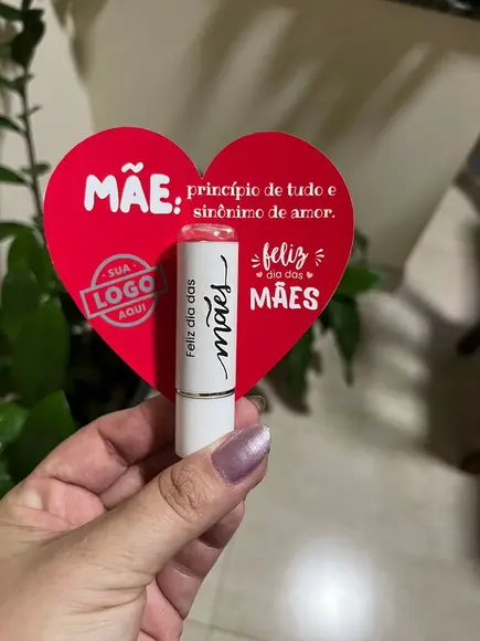 Lembrancinha Dia das Mães, Manteiga de Cacau com Coração