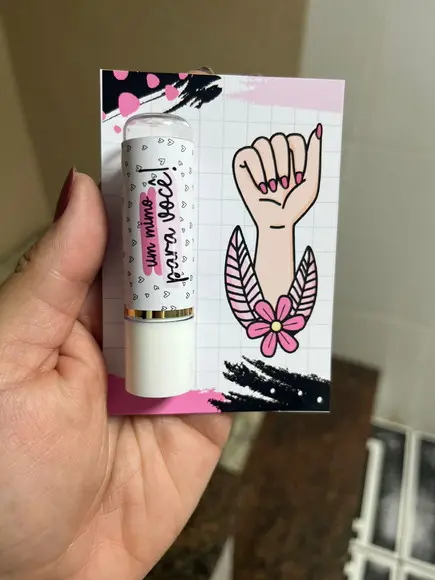 100 Manteiga de Cacau com Card, Dia da Mulher, Brinde