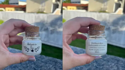 Vela Aromática para Batizado com Oração