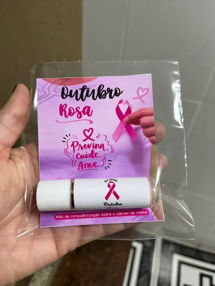 Manteiga de Cacau, Outubro Rosa com Cartão, Lembrancinha