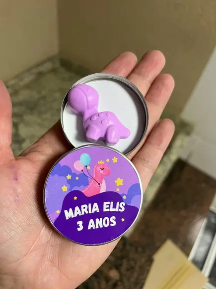 Latinha com Dinossauro, Sabonete de Dinossauro, Aniversário