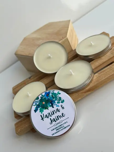 Latinha com Vela Aromática Personalizada, Casamento, Noivado
