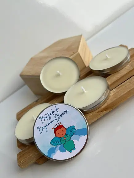 Latinha com Vela Aromática Personalizada, Batizado, Batismo