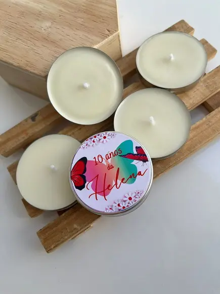 Latinha com Vela Aromática Aniversário, Lembrancinha