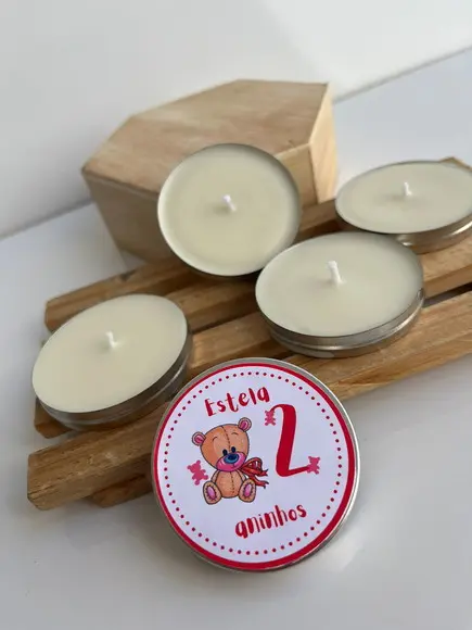 Latinha com Vela Aromática Aniversário, Lembrancinha