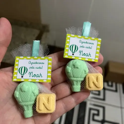 Sabonete de Balão com Inicial, Lembrancinha Maternidade, Chá