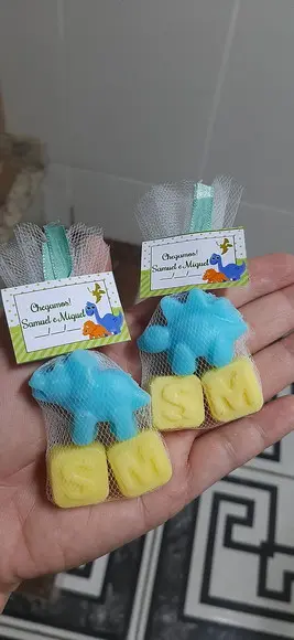 Sabonete De Dino Com 2 Iniciais, Lembrancinha Nascimento,chá