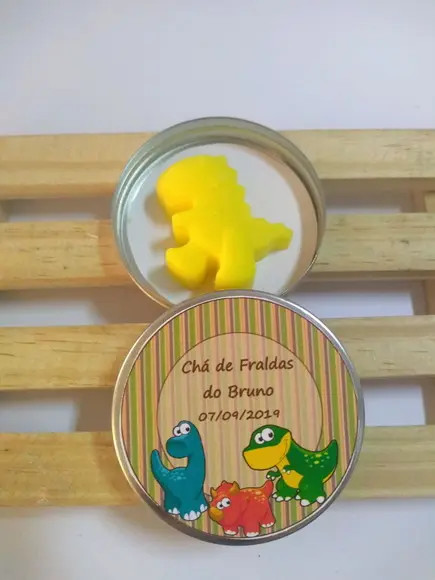 Latinha Com Dinossauro, Sabonete De Dinossauro, Chá
