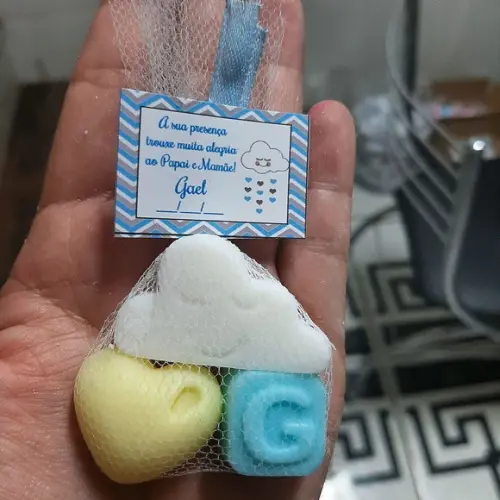 Sabonete De Nuvem Com Letra E Coração, Chuva De Amor