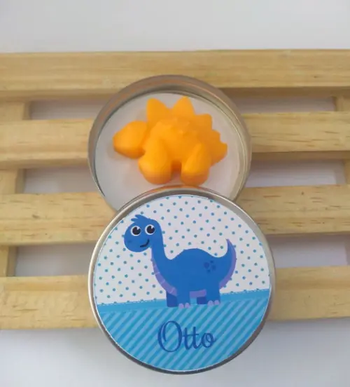 Latinha Com Dinossauro, Sabonete De Dinossauro, Aniversário