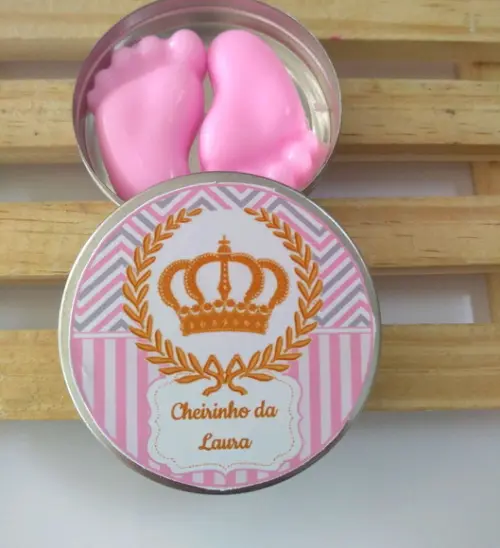 Latinha Com Pezinho, Lembrancinha Nascimento, Chá
