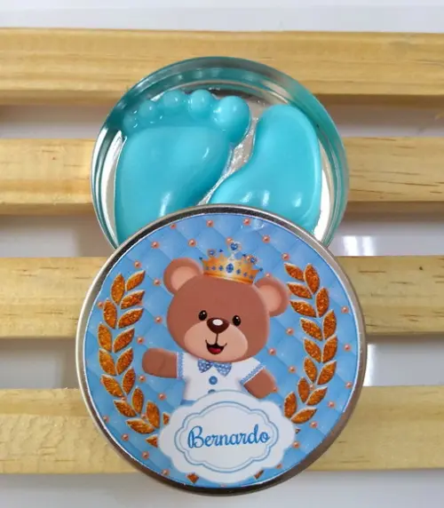 Latinha com Pezinho, Lembrancinha Chá de Bebê