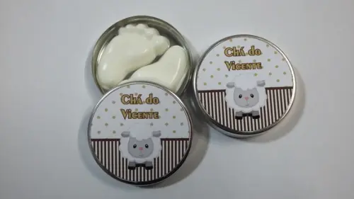 Latinha Com Pezinhos, Lembrancinha Nascimento, Maternidade