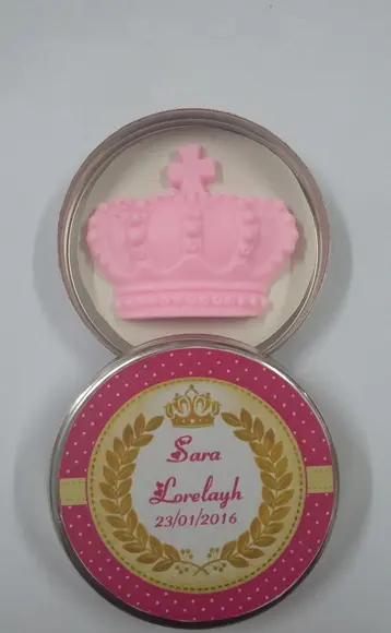 Latinha com Coroa, Sabonete Coroa, Lembrancinha Reinado