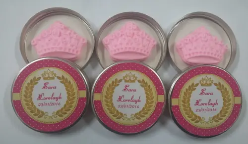 Latinha com Sabonete de Coroa, Lembrancinha Reinado