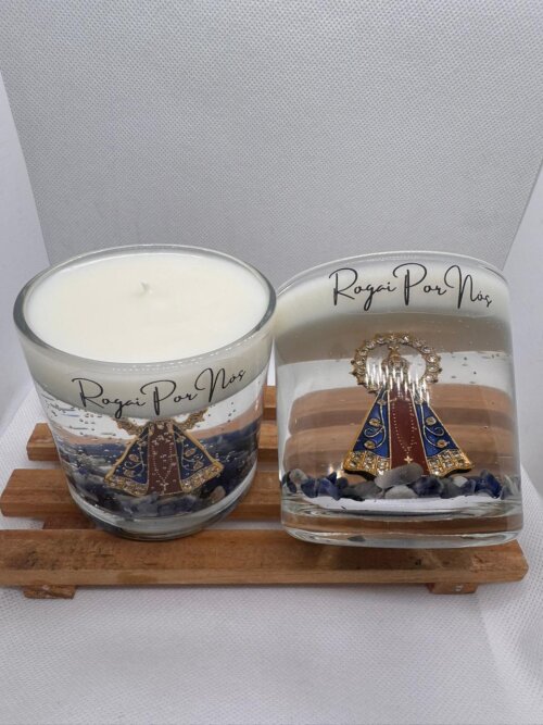 Vela Aromática Nossa Senhora Aparecida | Brinde Religioso | Luxo