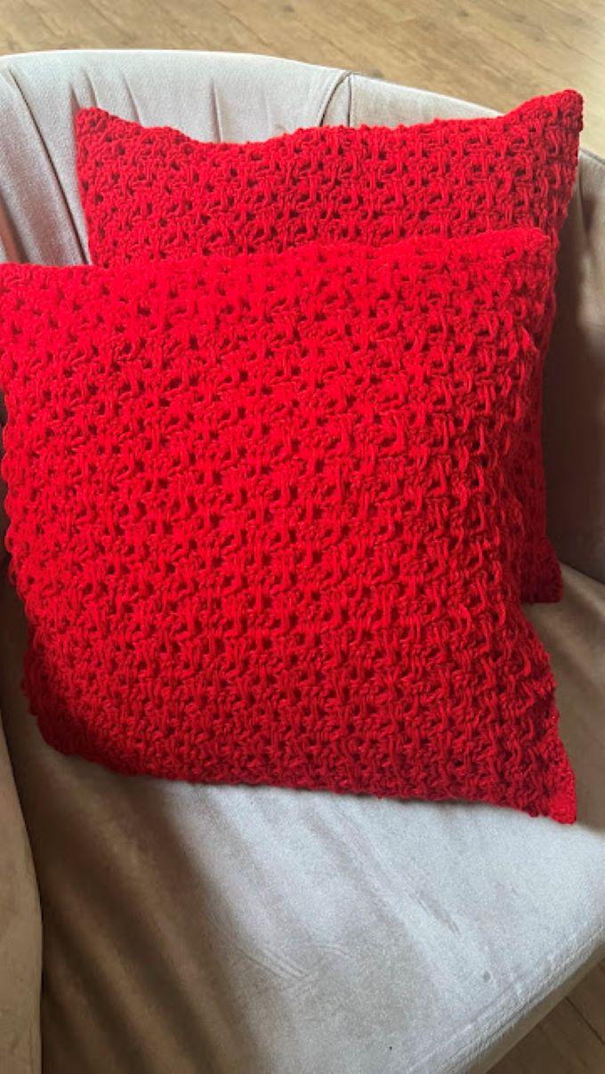 Capa de Almofada de crochê 40 X 40 cm mod.  LISA - Cópia - Cóp