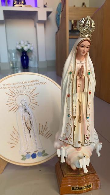 Bordado em Bastidor - Católicos - Nossa Senhora de Fátima
