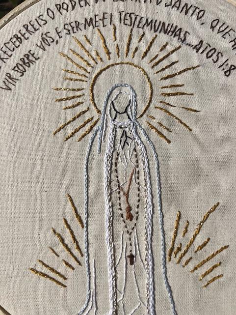 Bordado em Bastidor - Católicos - Nossa Senhora de Fátima