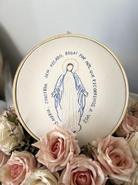 Bordado em Bastidor - Católicos - Nossa Senhora das Graças
