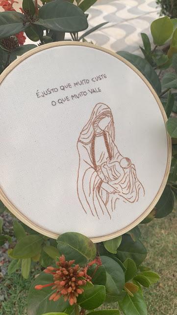 Bordado em Bastidor - Católicos - Maria Mãe
