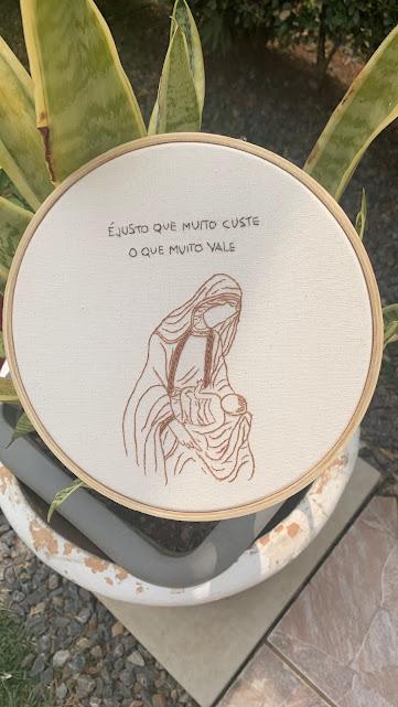 Bordado em Bastidor - Católicos - Maria Mãe
