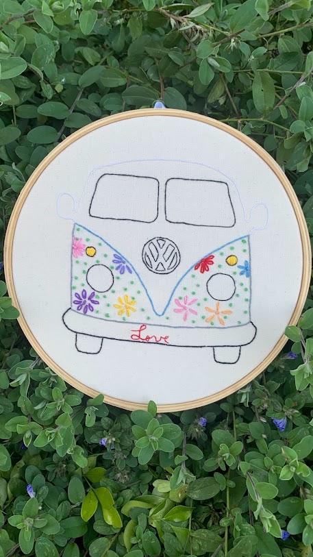 Bordado em Bastidor - Kombi Lovers