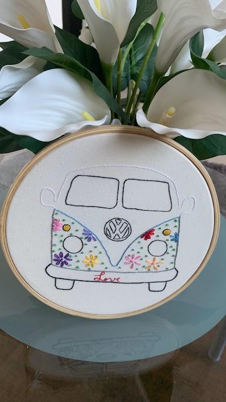 Bordado em Bastidor - Kombi Lovers