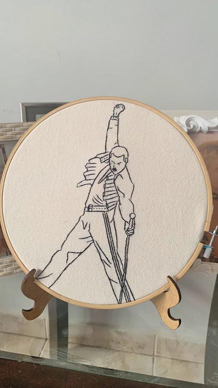 Bordado em Bastidor - Freddie Mercury