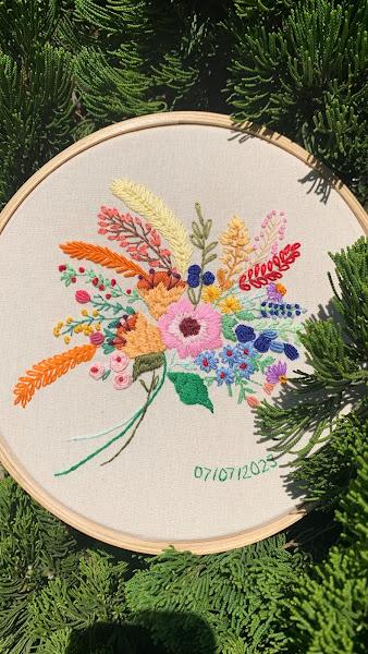 Bordado em Bastidor - flores maravilhosas