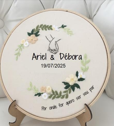 Porta Alianças de casamento - Buquê de flores