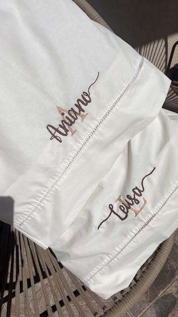 2 fronhas personalizadas - Nome com monograma - enxoval de luxo