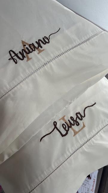 2 fronhas personalizadas - Nome com monograma - enxoval de luxo