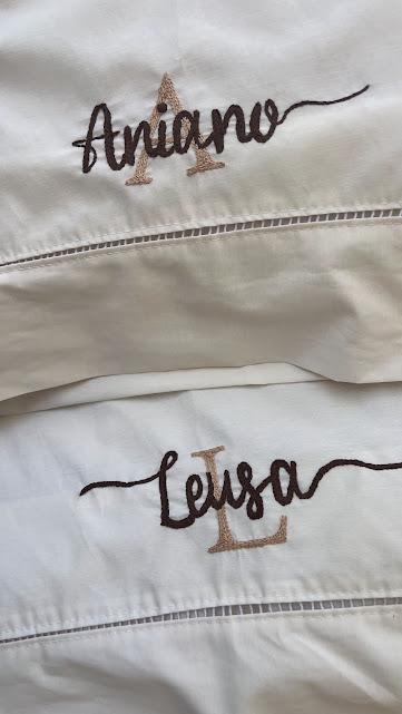 2 fronhas personalizadas - Nome com monograma - enxoval de luxo