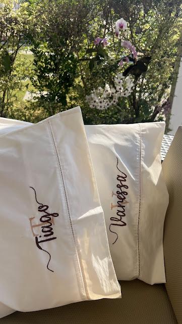 2 fronhas personalizadas - Nome com monograma - enxoval de luxo