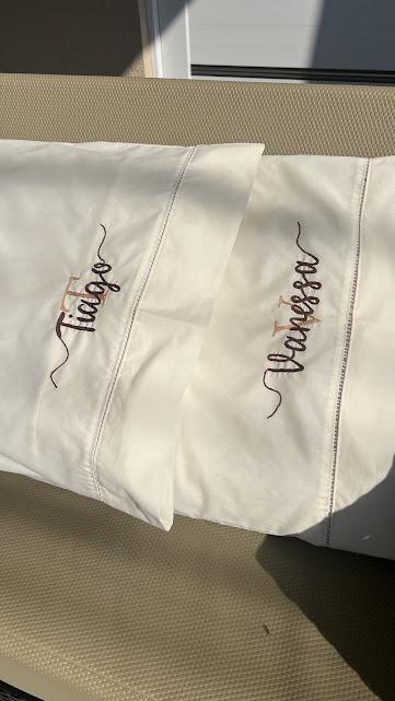 2 fronhas personalizadas - Nome com monograma - enxoval de luxo