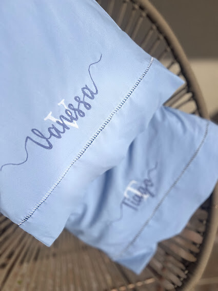2 fronhas personalizadas - Nome com monograma - enxoval de luxo
