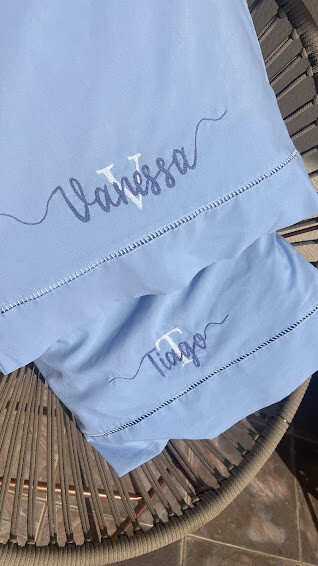 2 fronhas personalizadas - Nome com monograma - enxoval de luxo