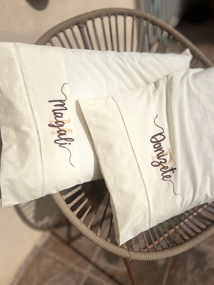 2 fronhas personalizadas - Nome com monograma - enxoval de luxo