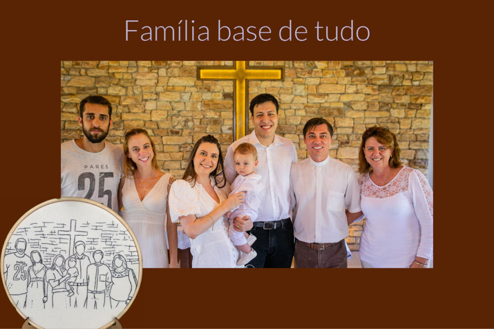 Bordado a partir de fotografia - eternize seus momentos - Batizad
