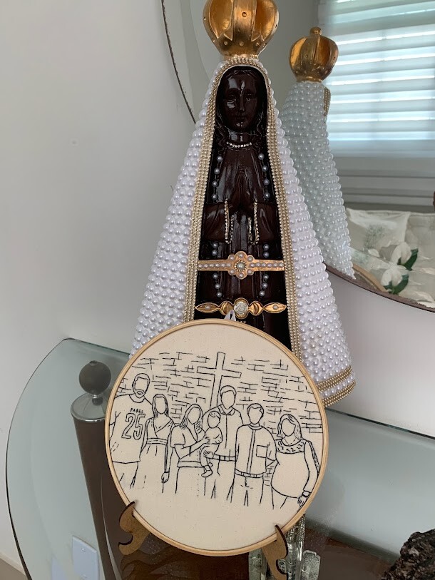 Bordado a partir de fotografia - eternize seus momentos - Batizad