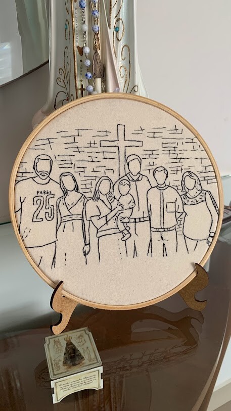 Bordado a partir de fotografia - eternize seus momentos - Batizad