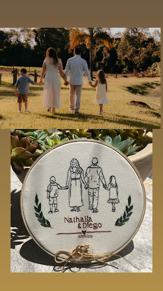 Bordado a partir de fotografia - eternize seus momentos - Casamen