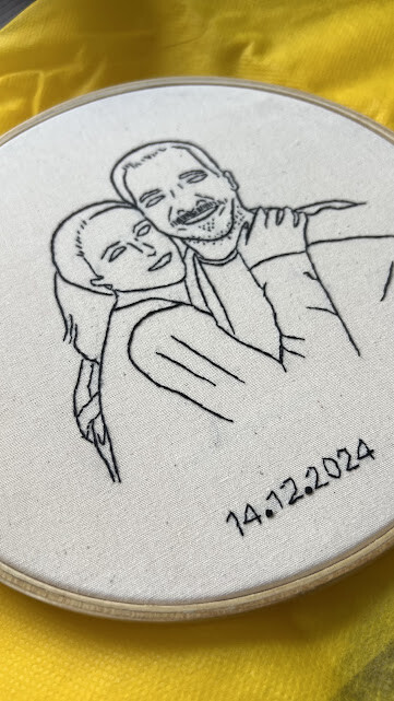 Bordado a partir de fotografia - eternize seus momentos - casamen