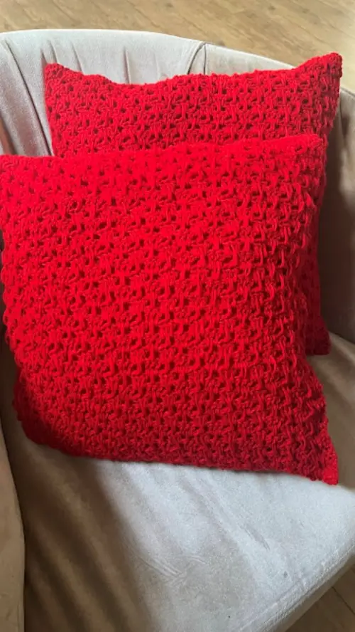 Capa de Almofada de crochê 40 X 40 cm mod.  LISA - Cópia - Cóp