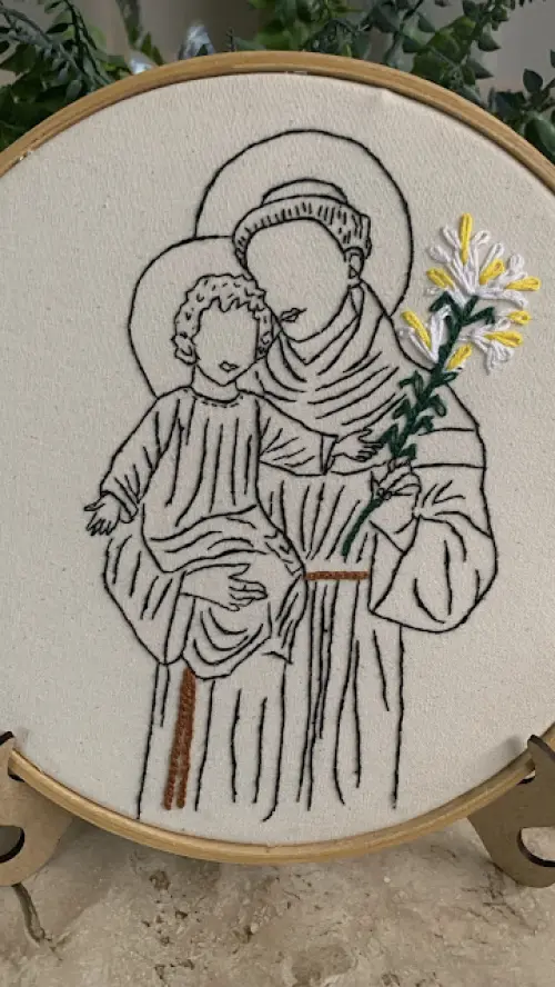 Bordado em Bastidor - Católicos - Santo Antonio