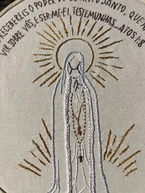 Bordado em Bastidor - Católicos - Nossa Senhora de Fátima